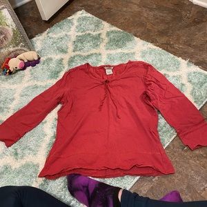 Maurice’s M 3/4 maroon shirt